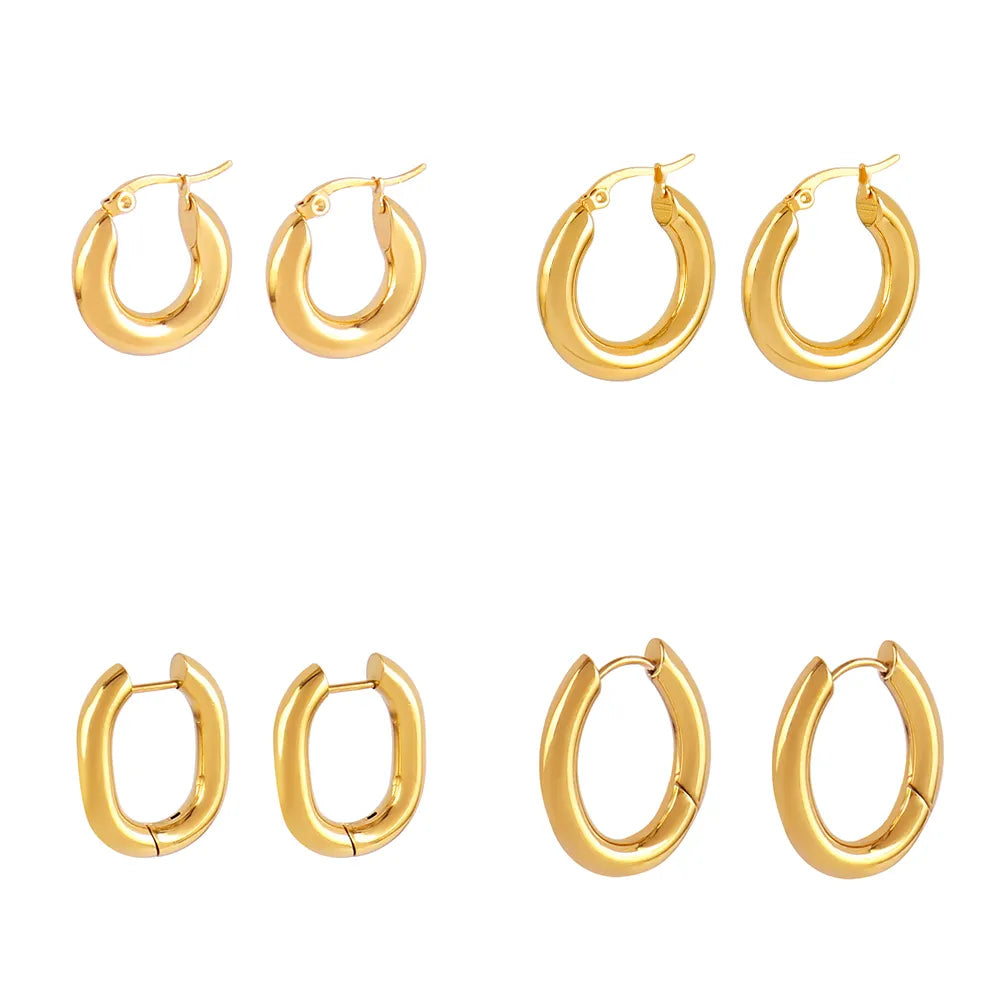 Stainless Steel Hoop Earrings